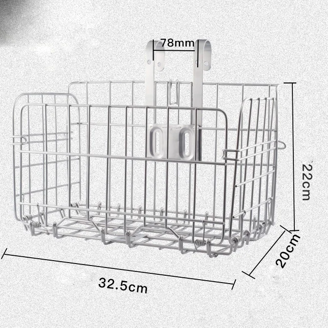 Wholesale  Manufacturers wholesale Steel bicycle basket Foldable Heavy wire folding bike front basket mountain bike accessories