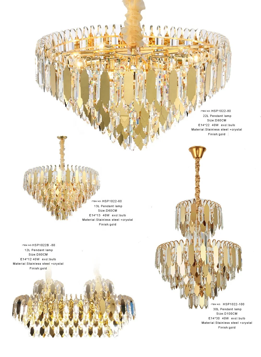 Crystal chandeliers simple hotel decor deluxe glass chandeliers