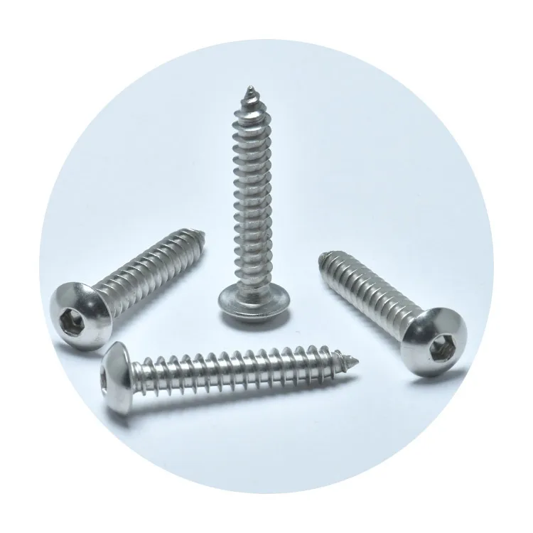 SS 304 316 410 Stainless Steel #4 #6 #8 Hex Socket Button Head Self Tapping Screws
