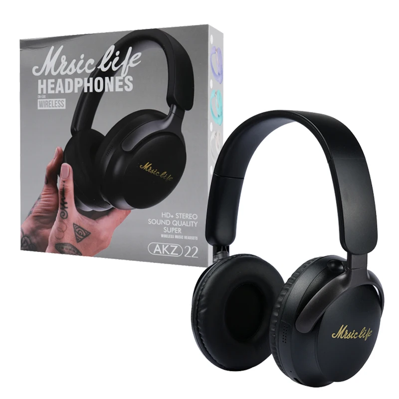 AKZ-22 BT V5.3 + EDR многофункциональная беспроводная гарнитура игровая гарнитура HD + стерео звук juego de auriculares y auriculares