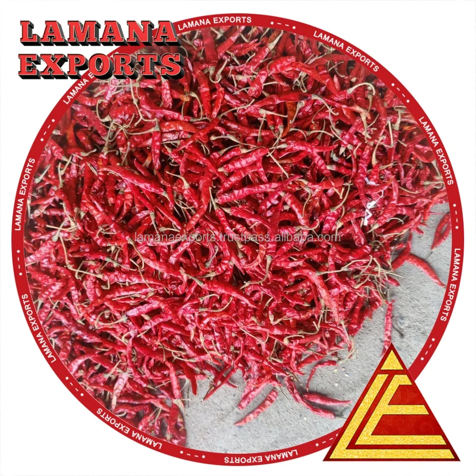 Spicy Dry Red Chilli S17 Teja with Stem Indian Chilli Deluxe Quality for Thailand