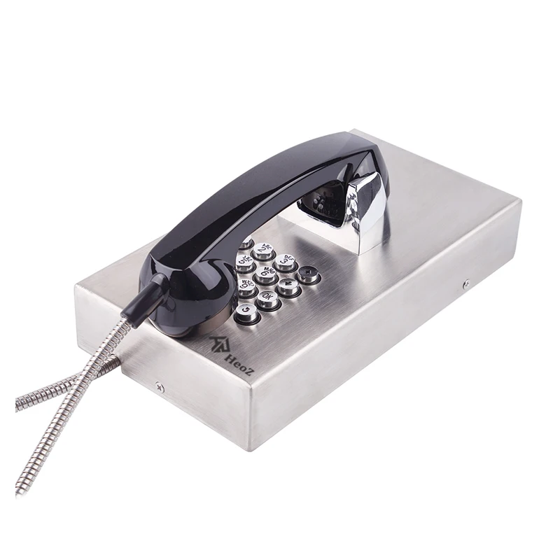 HeoZ Stainless Steel Telephone Vandal Resistant Telephone Jailhouse Telephone for Correctional Institute