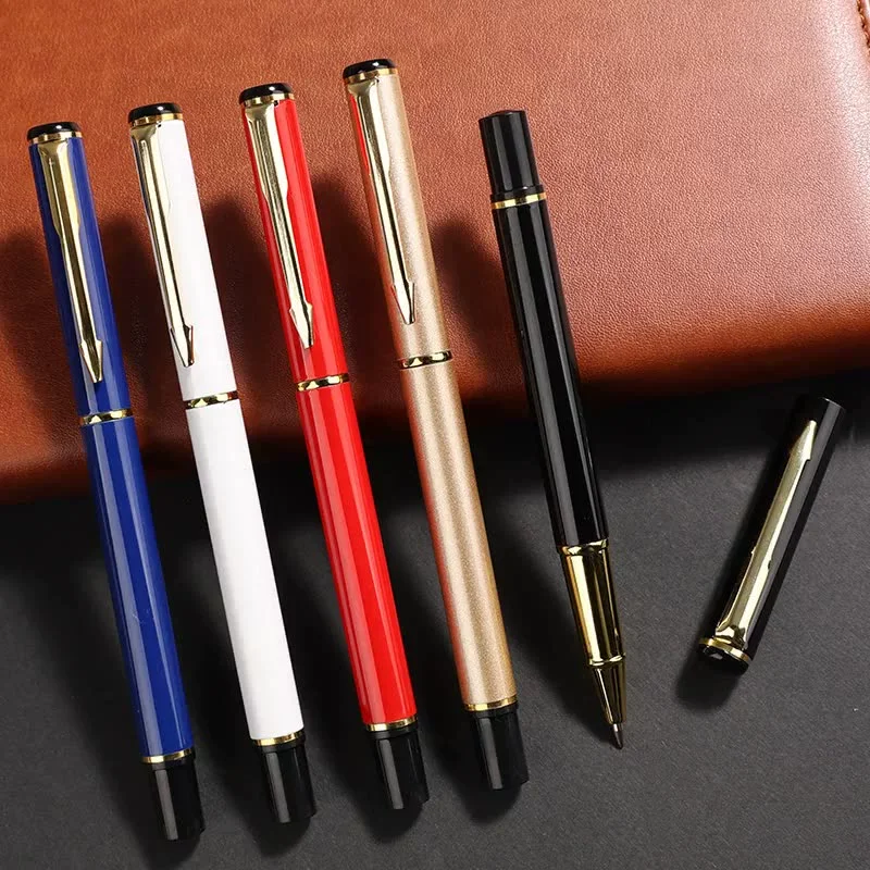 X1030-1 Customized Promotional Branded Luxury Business heavy weight Metal Roller Ball Point Pen with Custom Logo gel ink