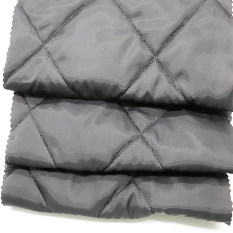 high quality winter jacket material diamond quilted lining fabric for winter coat
