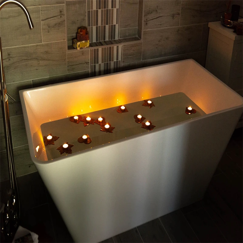 Factory Wholesale  Crafts Holder Handmade Engraved Candle Personalized Home Decoration Bamboo Wooden Tray