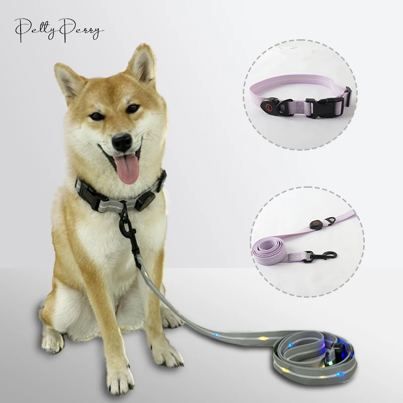 RGB Remote Rechargeable Led Glow Light Led Dog Collar For Dogs Tactical Led