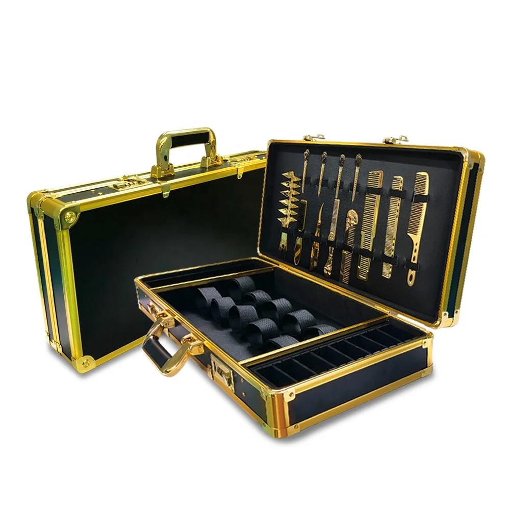High Quality Custom Barber Hairdressing Tools Case Set With Password Aluminum Organizer Box Durable Suitcase Holder For Stylist