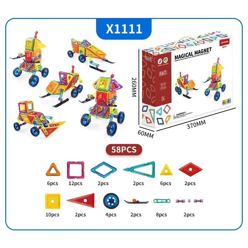 DIY Kids Educational Building Blocks Strong Magnetic Construction Set for Children Magnetic Toys