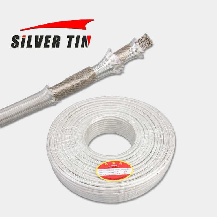 Pure nickel fiberglass braid mica wrapped 24awg 22awg 20awg 18awg 16awg 14awg wire cable