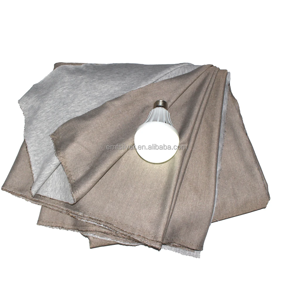 EMF 5G Radiation Protection Anti RF Safe Clothing Shielding Silver Fabric
