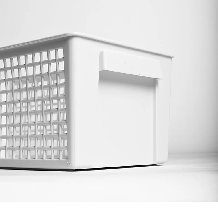 Plastic bin box sundries storage basket useful storage bin with label