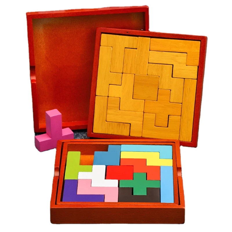 Classic IQ 3D Wooden Puzzle Creative Educational Toys for Unisex for 2 to 4 Years Age Range and Adults