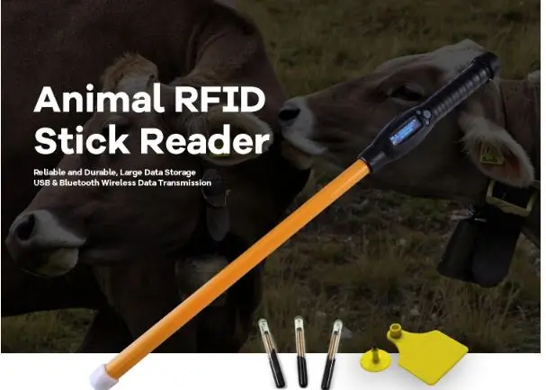  CMRFID 134 2 кГц rfid считыватель наклеек для животных домашних микро-чип ушных бирок длинный ручной микрочипов