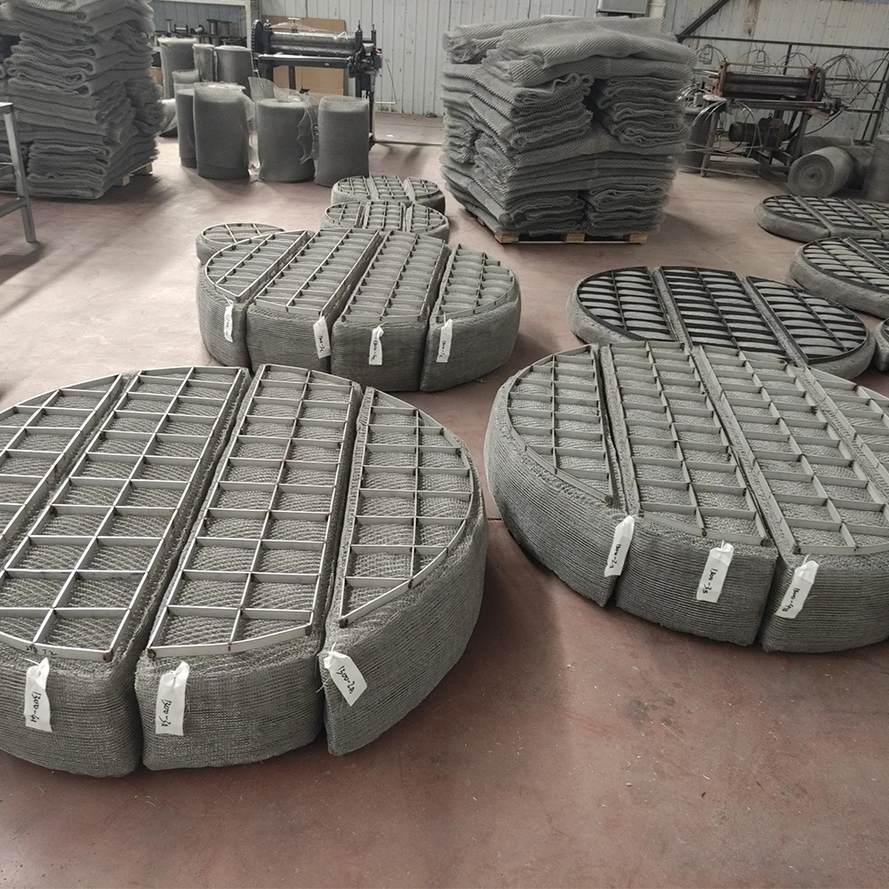 WOJUN vane pack copper wire mesh demister pad with grid