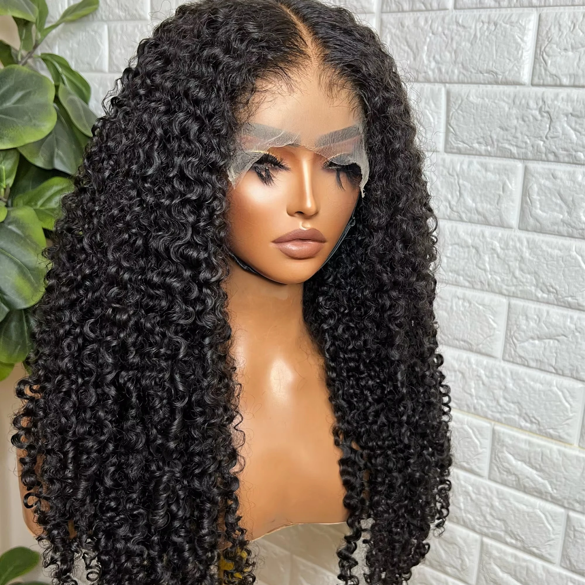 Burmese curly natural color Front virgin Natural Color Lace Wigs Vietnam hair Long Large Transparent for Black Woman