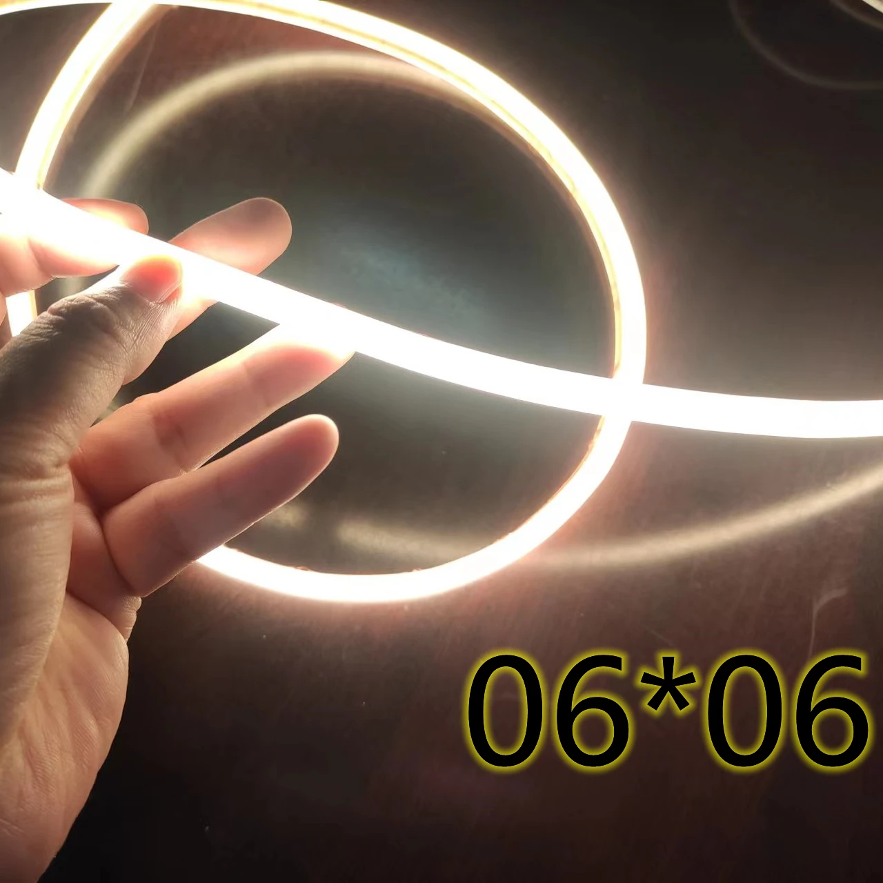 Мини силиконовая светодиодная неоновая лента 06*06 ультратонкая RGB Неоновая Гибкая веревка для витрины