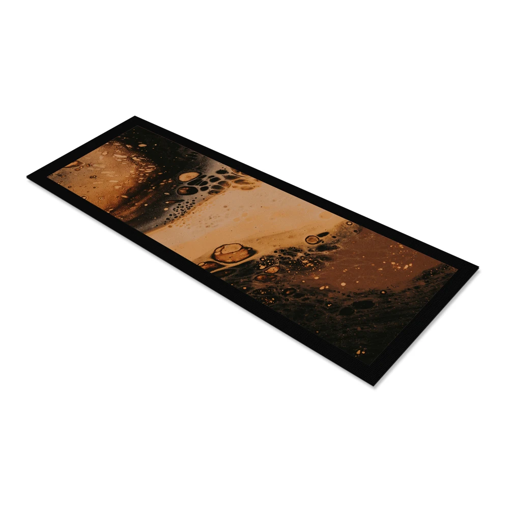 Eco-friendly Soft Nitrile Rubber Bar Drip Mat Custom Logo Sublimation Printed Pattern Bar Runner Beer Drink Bar Drink Mats