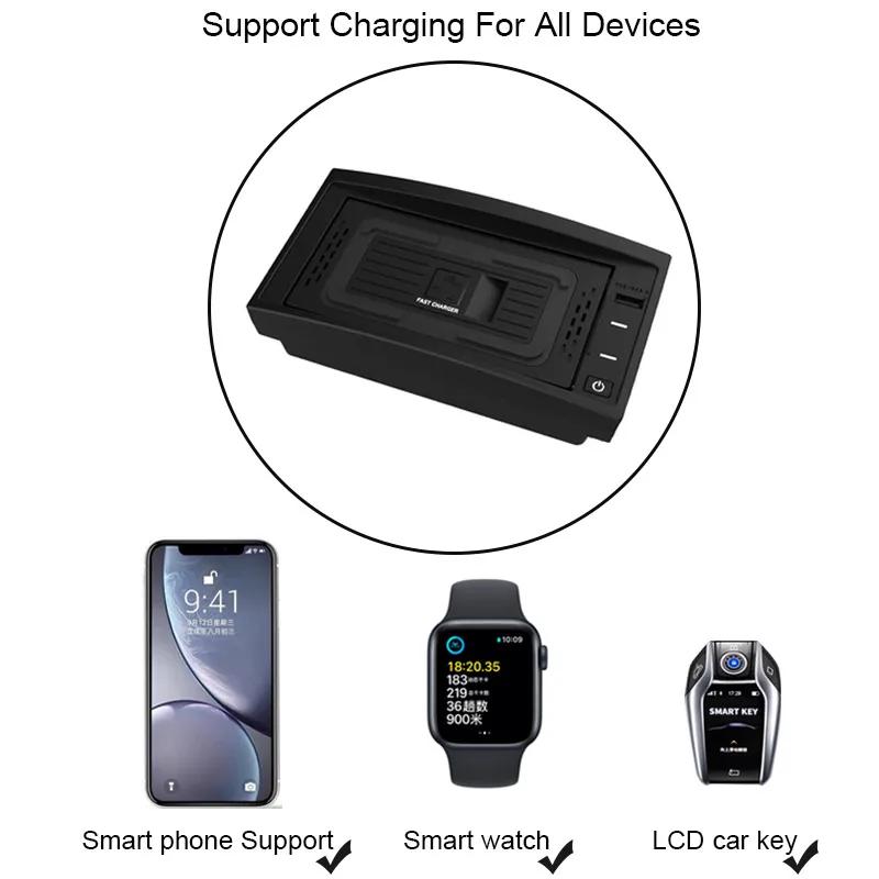 Qi Car Wireless Charger 15W Fast Phone Charging Panel For Buick Regal Opel insignia Interior Modification Accessories 2017-2022