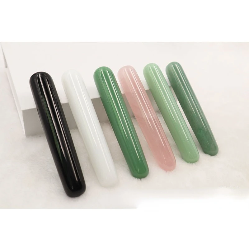 free sample Natural Rock Crystal Stone Gua Sha Massage Wand for Face Acupuncture Stick Point Acupressure