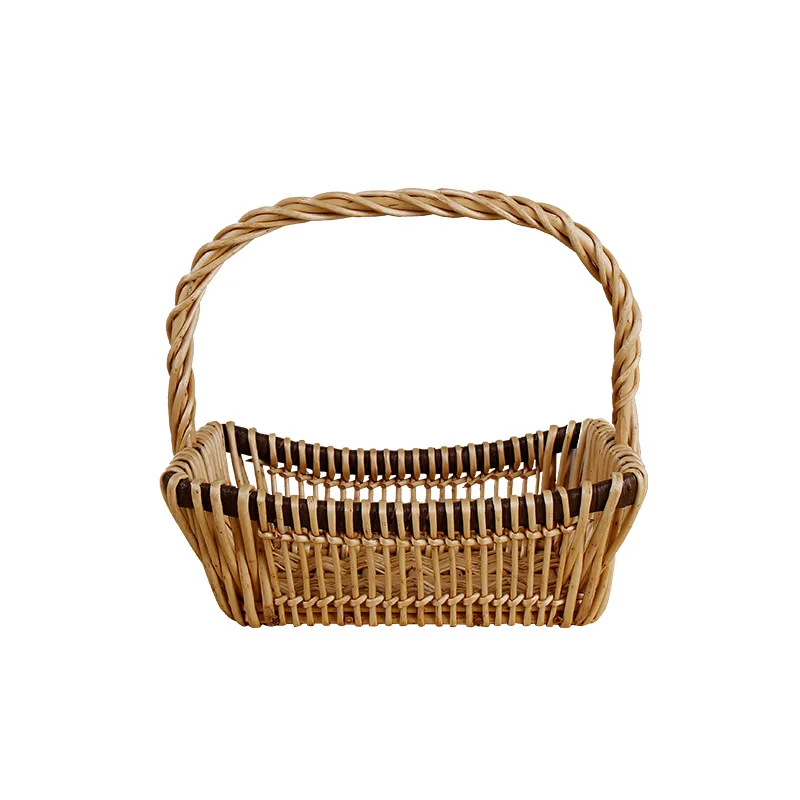 Factory Direct Selling Handle Willow Fruit Baskets Willow Gift Baskets Picnic Baskets