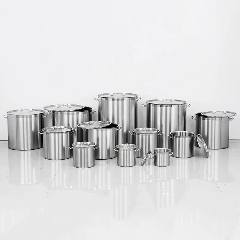 restaurant big commercial buckets induction kitchen stainless steel pots