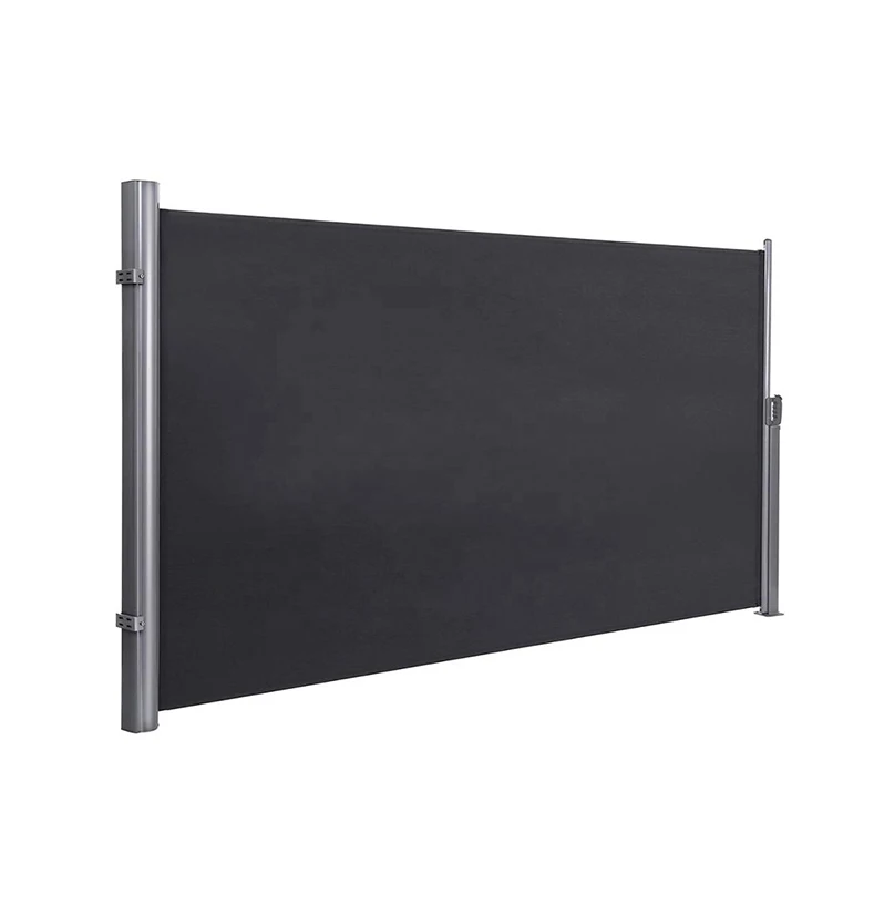 Aluminum Frame  3*1.6m Folding Side Screen Awning  Windproof Retractable Side Awning