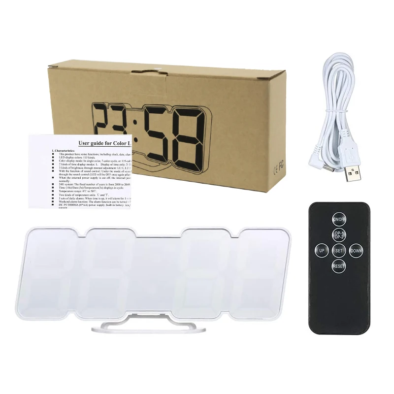 Led modern Table Clock China Factory Direct Supply 3d Alarm Desk Digital Clocks