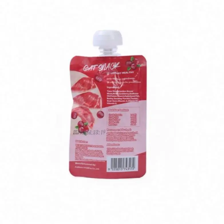 Cat Wet Food Pouch Ready To Ship Various Flavors Meat Particle Pet Treat Pouch Wet Cat Food Pouch