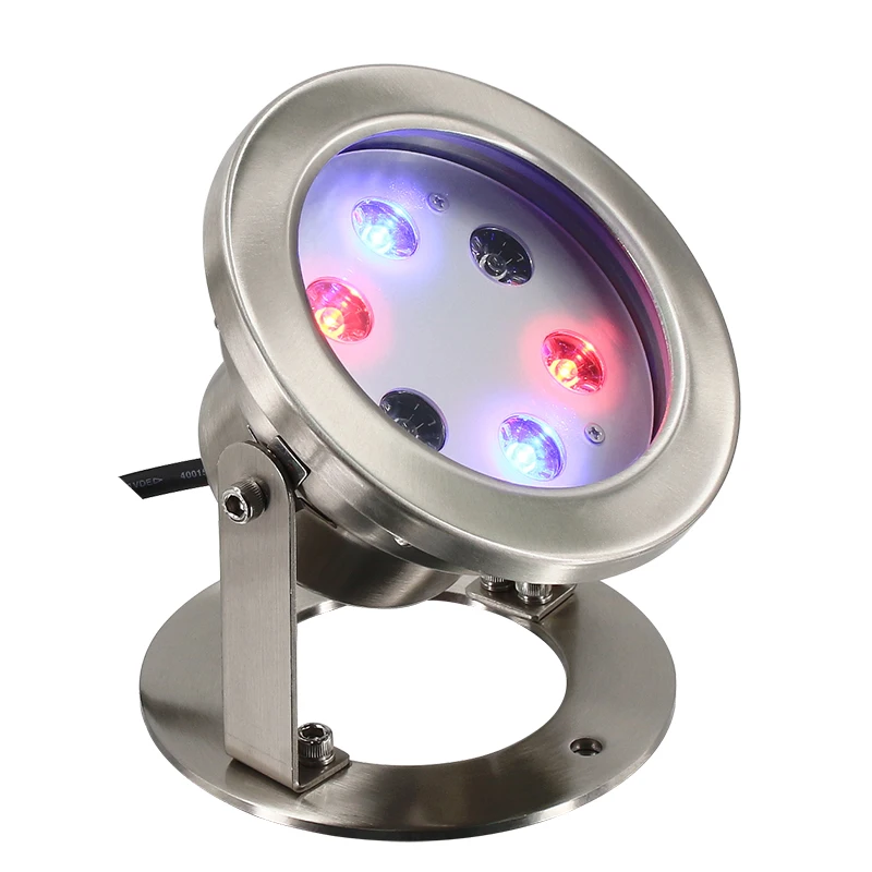 IP68 Waterproof Underwater Spotlight Swimming Pool Fountain Aquarium Landscape Lighting 6W