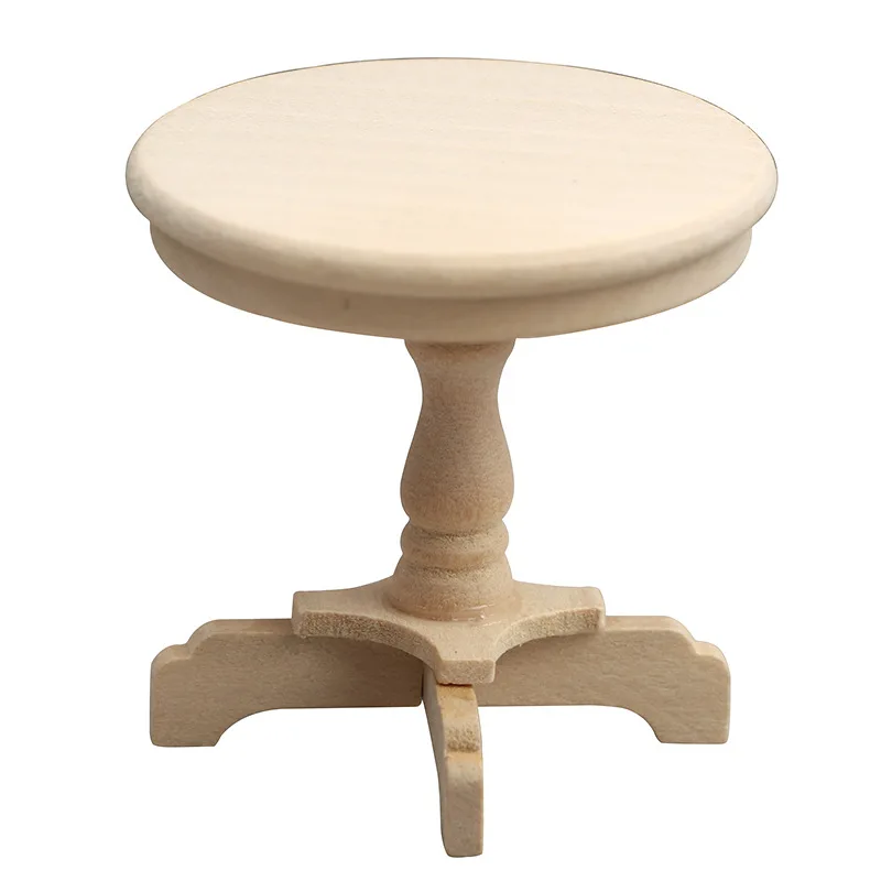 christmas halloween holiday decoration kids play miniature toys diy wood houseware furniture night stand tea table