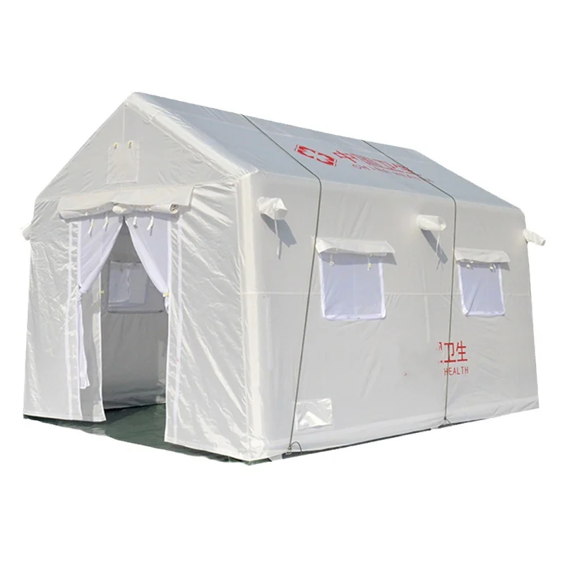 Large high quality air  inflatable camping Strong Wind Resistance Aluminum Frame Disaster Relief Refugee Medical Tent For Sale