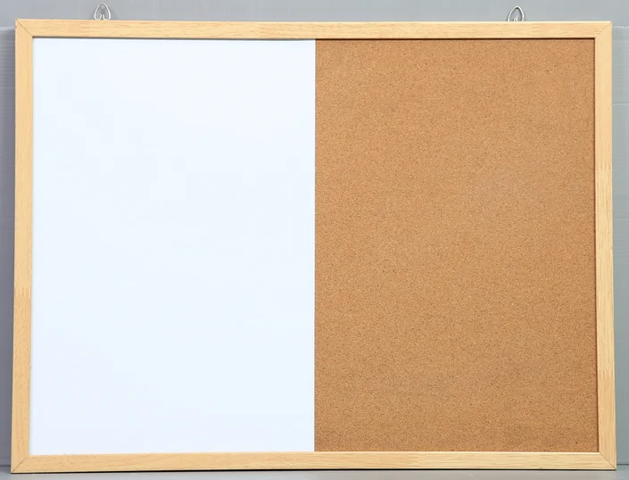 Wholesale Wooden Frame wall mounted Dry Erase Half Magnetic Board White Board and Half Cork comb board for School office