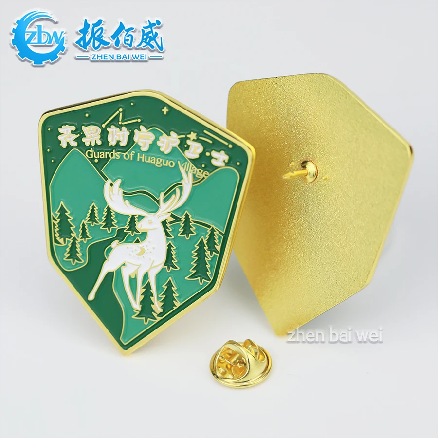 12 years custom experience Chinese manufacturer makes metal pin logo badge Zinc alloy brooch soft enamel lapel pin