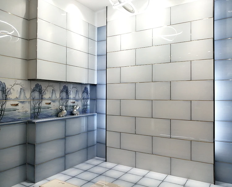 ceramic wall tiles golden line glazed polished tiles for bathroom with golden lines 300*600