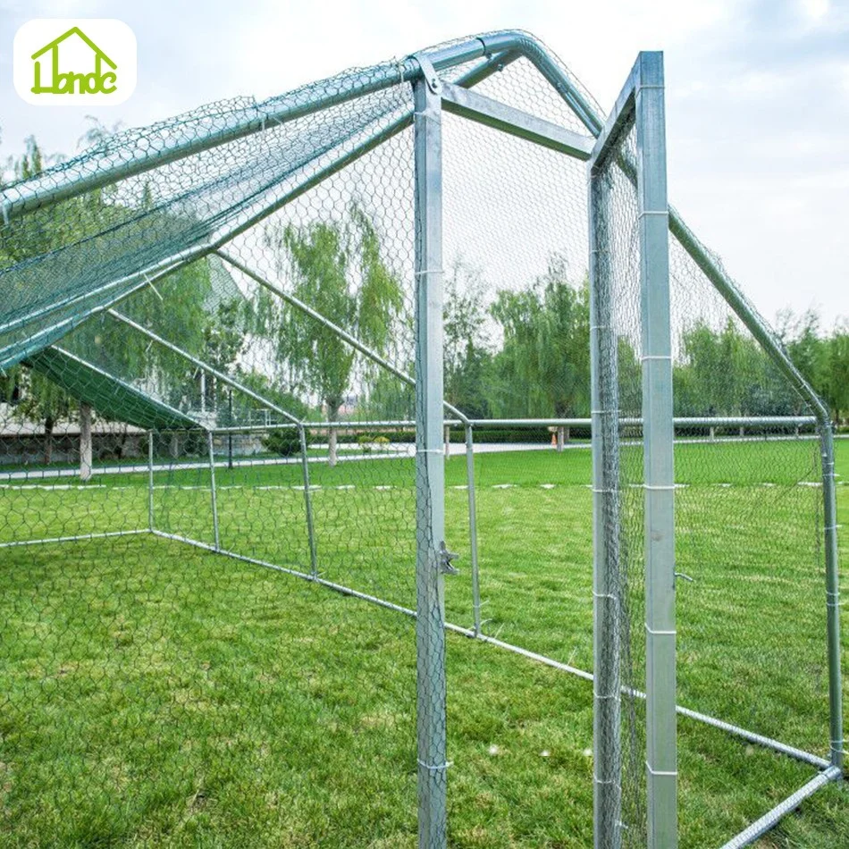 Customizable walk-in big galvanized hexagonal mesh chicken coop hen house large chicken crate
