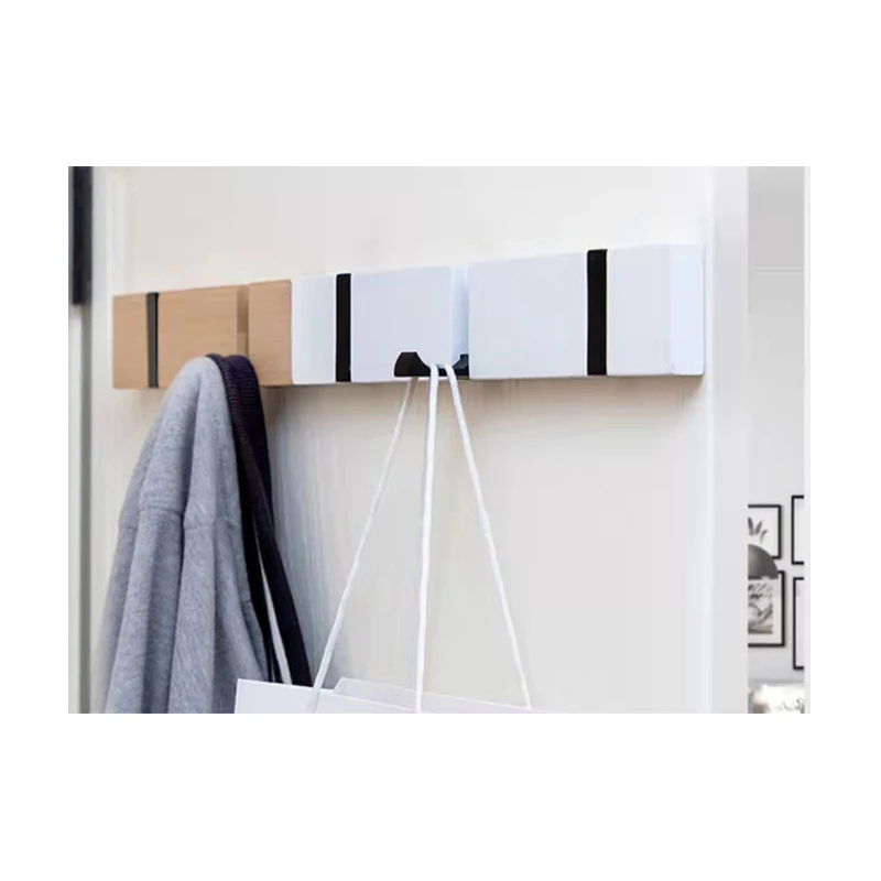 Multi-purpose Hanging Solid Wood Coat Rack Hanging Rack In Bathroom Kitchen Behind Door