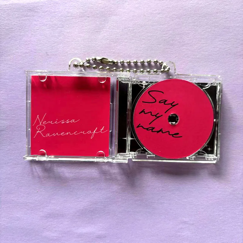 Wholesale custom NFC cd keychain, customize your own business card logo and company website link