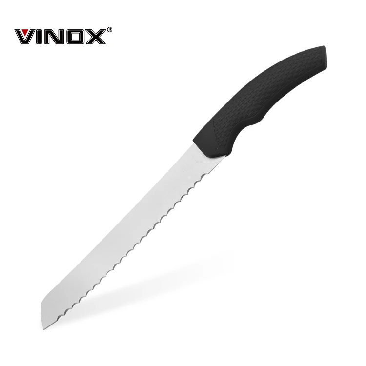 Wholesale 8 Inch Stainless Steel Kitchen Serrated Blade Toast Cake Bread Knife