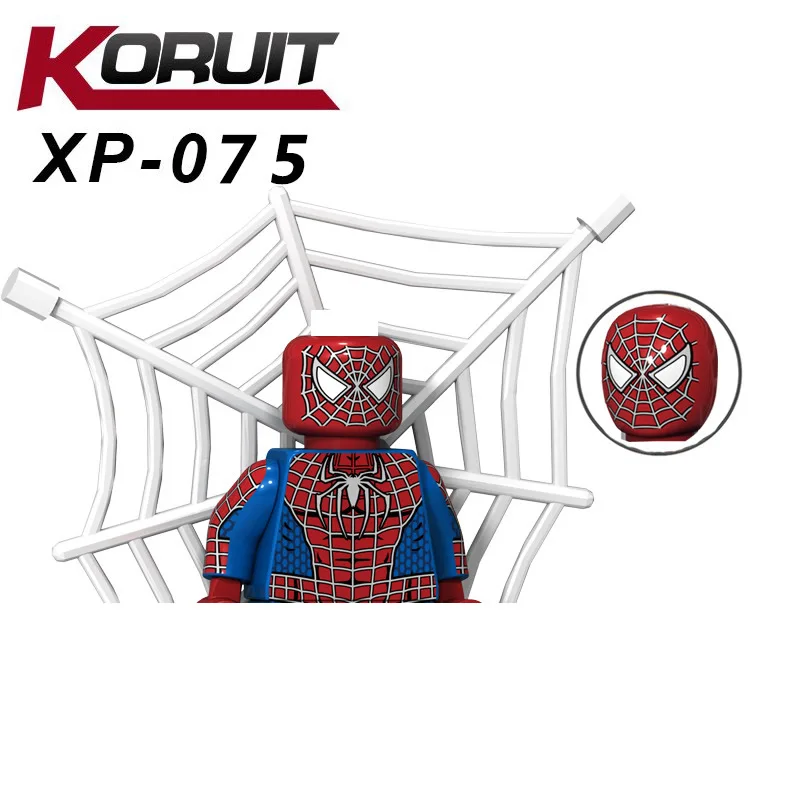 KT1010 Super Heroes Spider Man Plastic Dolls Building Blocks Mini Action Figures Kids Educational Toys