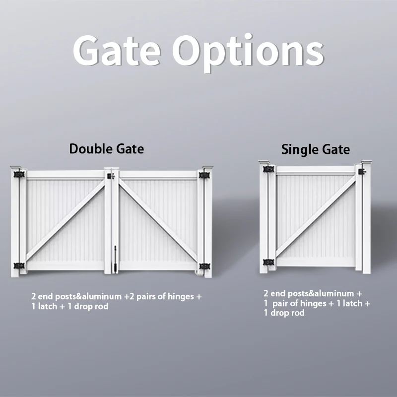Factory Price Privacy Vinyl PVC  Garden Panel Vinyl Fencing For Garden