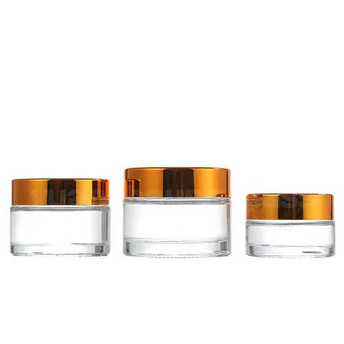 2024 wholesale factory 5g 10g 15g 20g 30g 50g 100g Cosmetics Skincare Eye Cream Containers Face Cream Glass Jar with Lid