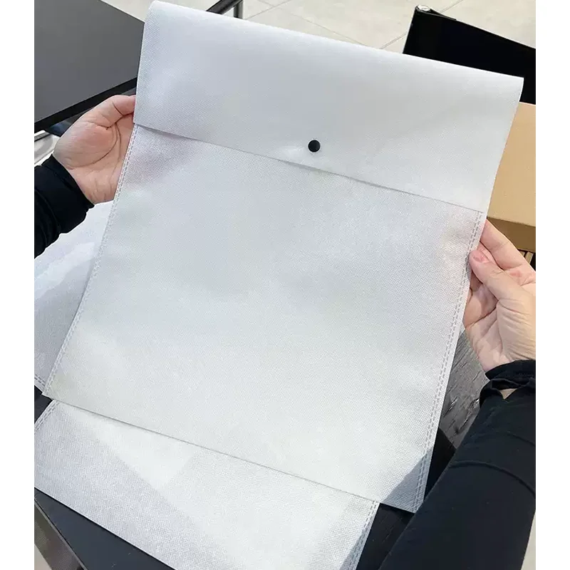 Custom Eco Non-woven Envelope Dust Bags Button Storage Clothing Packaging Bag For Garment Shoes Clothes