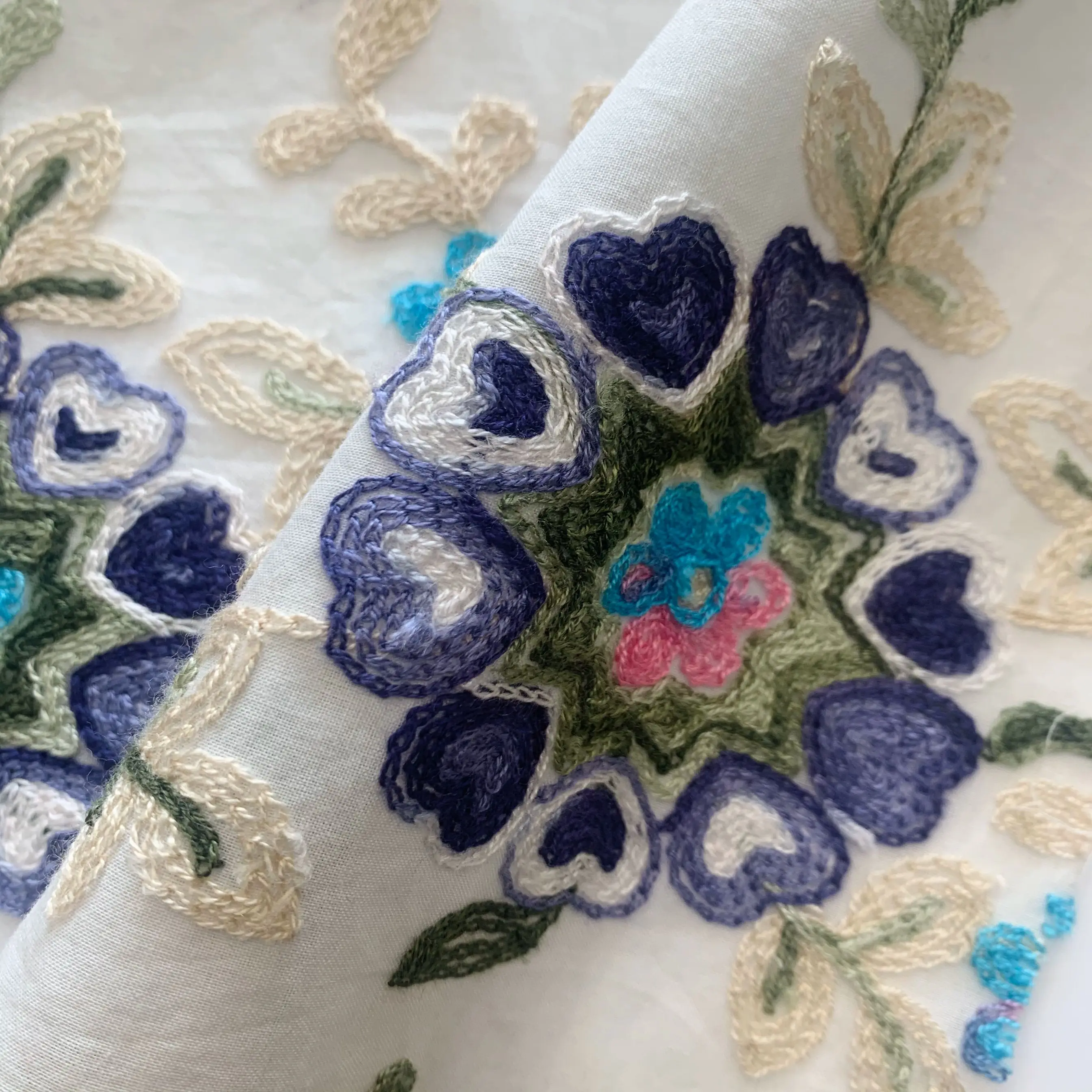 JC-M651121 оптовая продажа 100% хлопковая вуаль одежды вышивки ткани