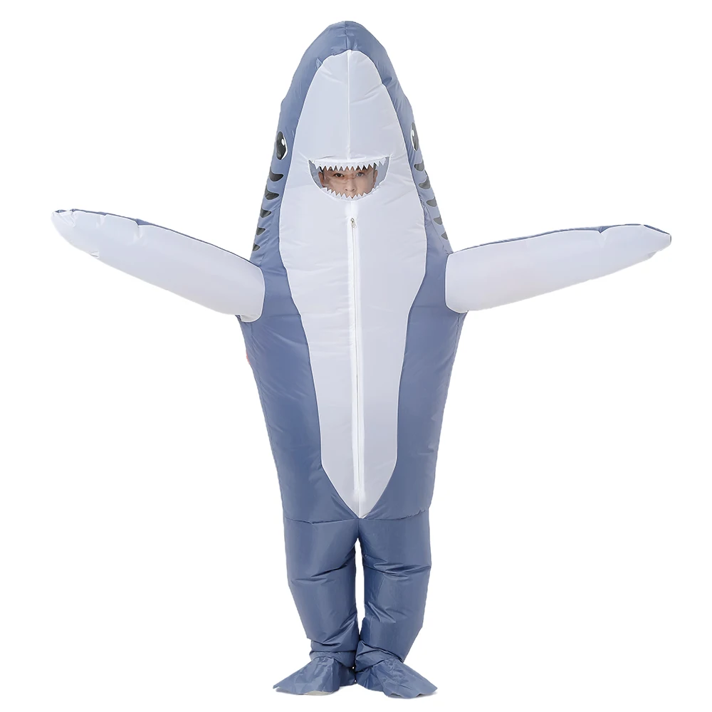 Adult Inflatable Shark Blow-up Halloween Carnival Party Costume