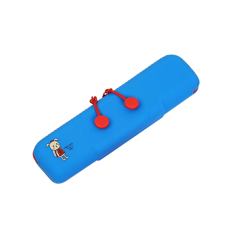 Dirt-Resistant Flexible Folding Kids Pencil Case Silicone Custom Logo