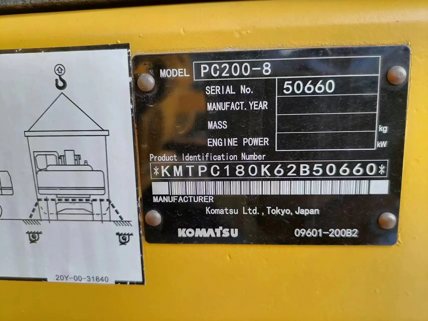 20 тонн импортные Komatsu PC200-8 Япония экскаватор/200 гусеничный экскаватор /PC220 экскаватора в Малайзия Филиппины осуществляется по