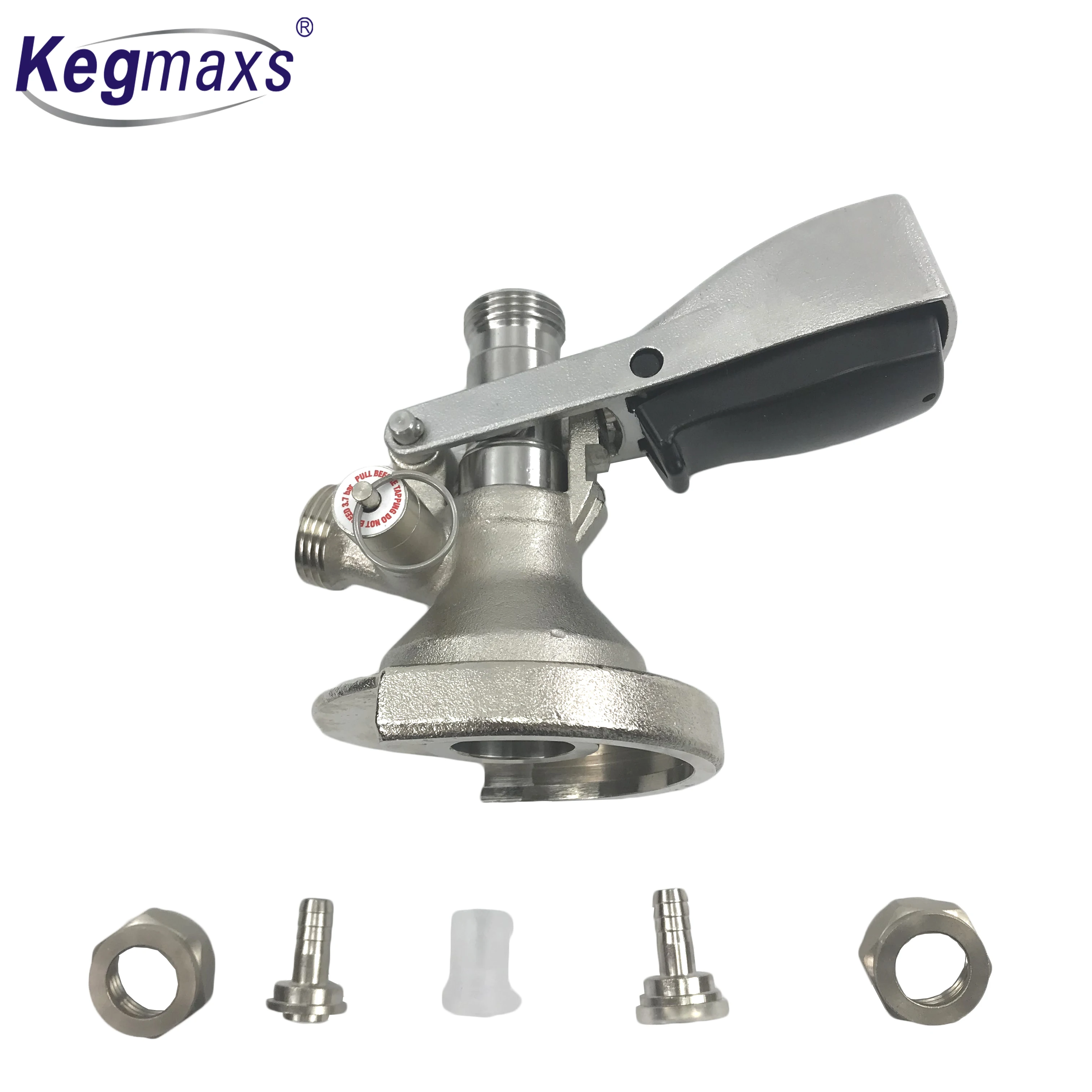 Kegmaxs GoodQuality A Type Coupler with PRV for Homebrew Beer Dispenser Corny Keg Drip Tray Cleaning Keg Malt Mill Ball Lock Keg