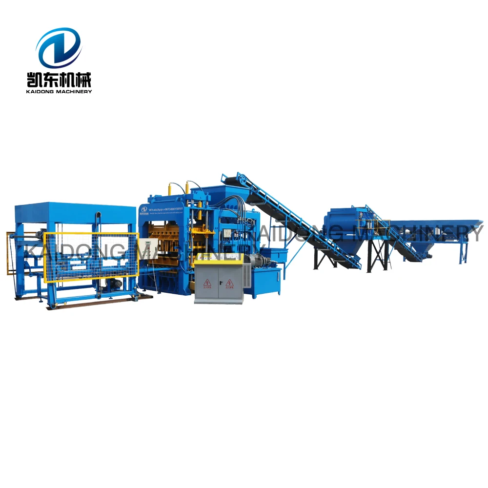Kaidong QT12-15 6-дюймовая машина для производства полых блоков автоматическая бетонных цементных кирпичей и