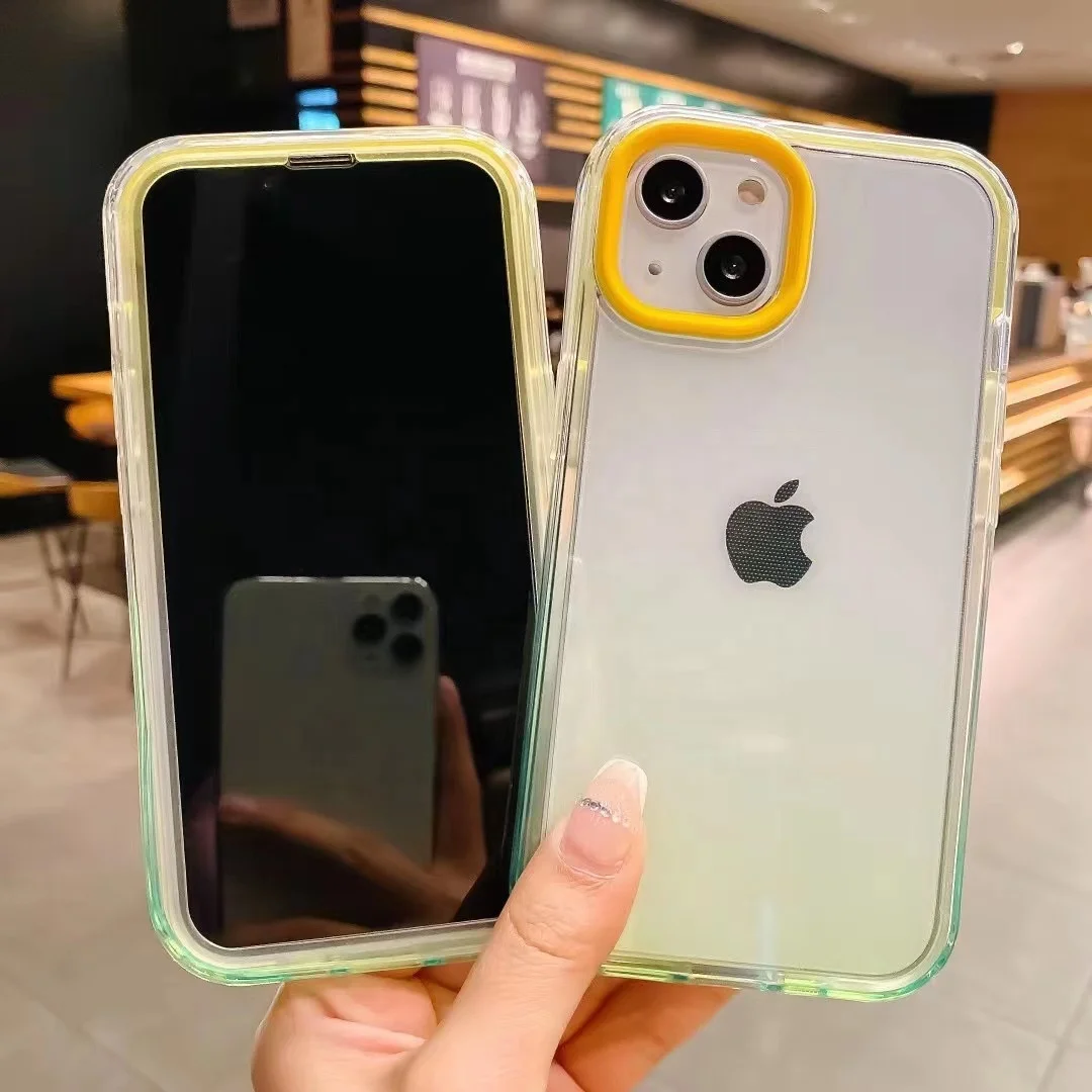 Wholesale TPU Transparent Glitter Shockproof Mobile Phone Case For iPhone 13 12 Pro Max Clear Bumper Phone Case with Card Holder