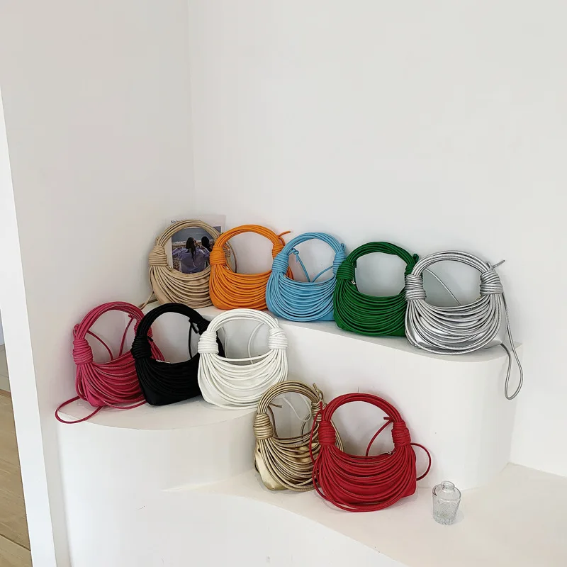 2023 New Arrival Ladies Hand Bags Half Moon Cable Shape Women Underarm Bag Fashion Cute Lady Unique Purse Womens Handbags